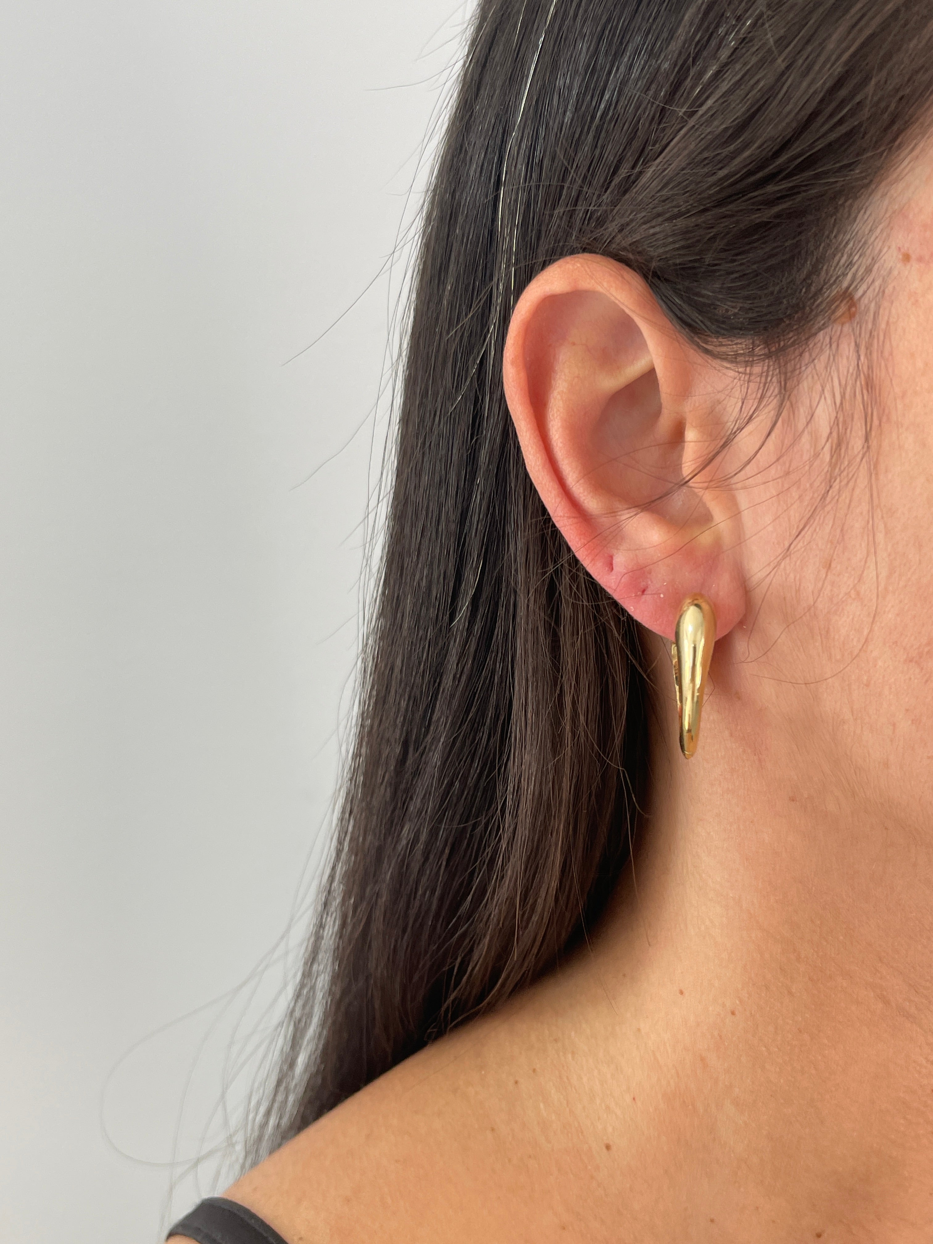 עגילי לב חלקים Éternal Heart Hoops