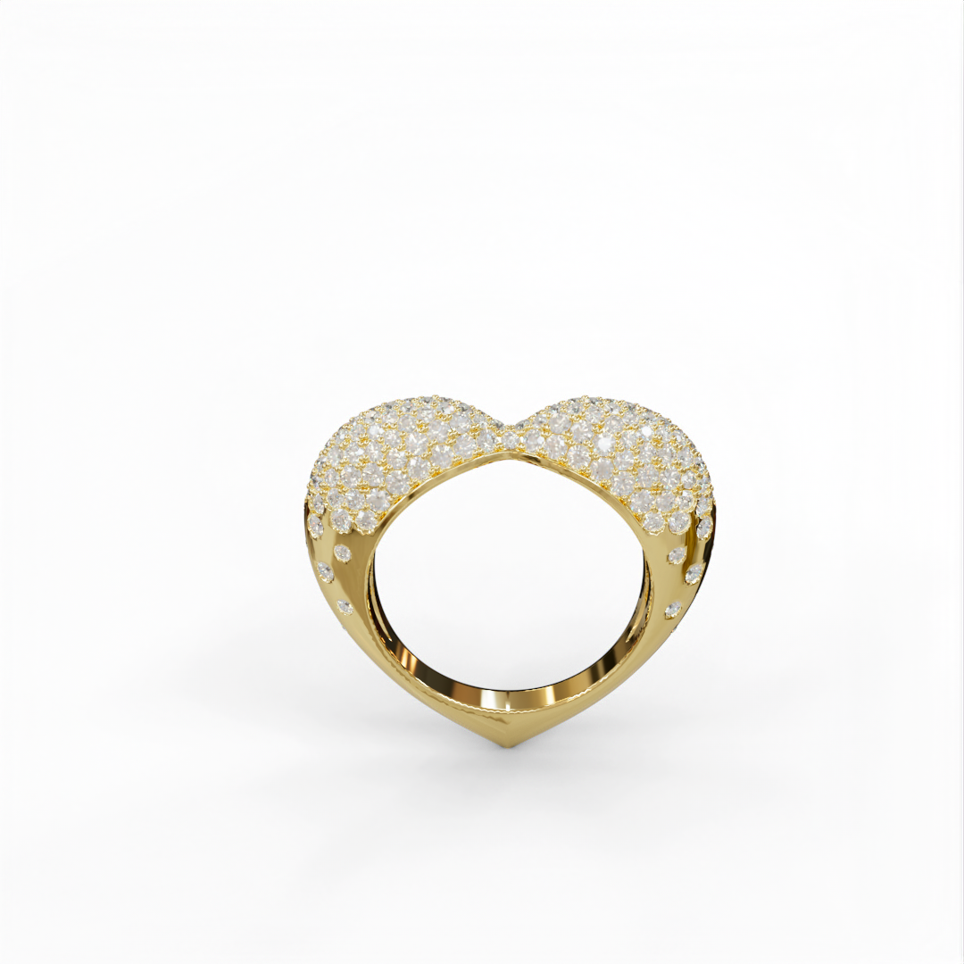 טבעת לב משובצת Éternal Heart