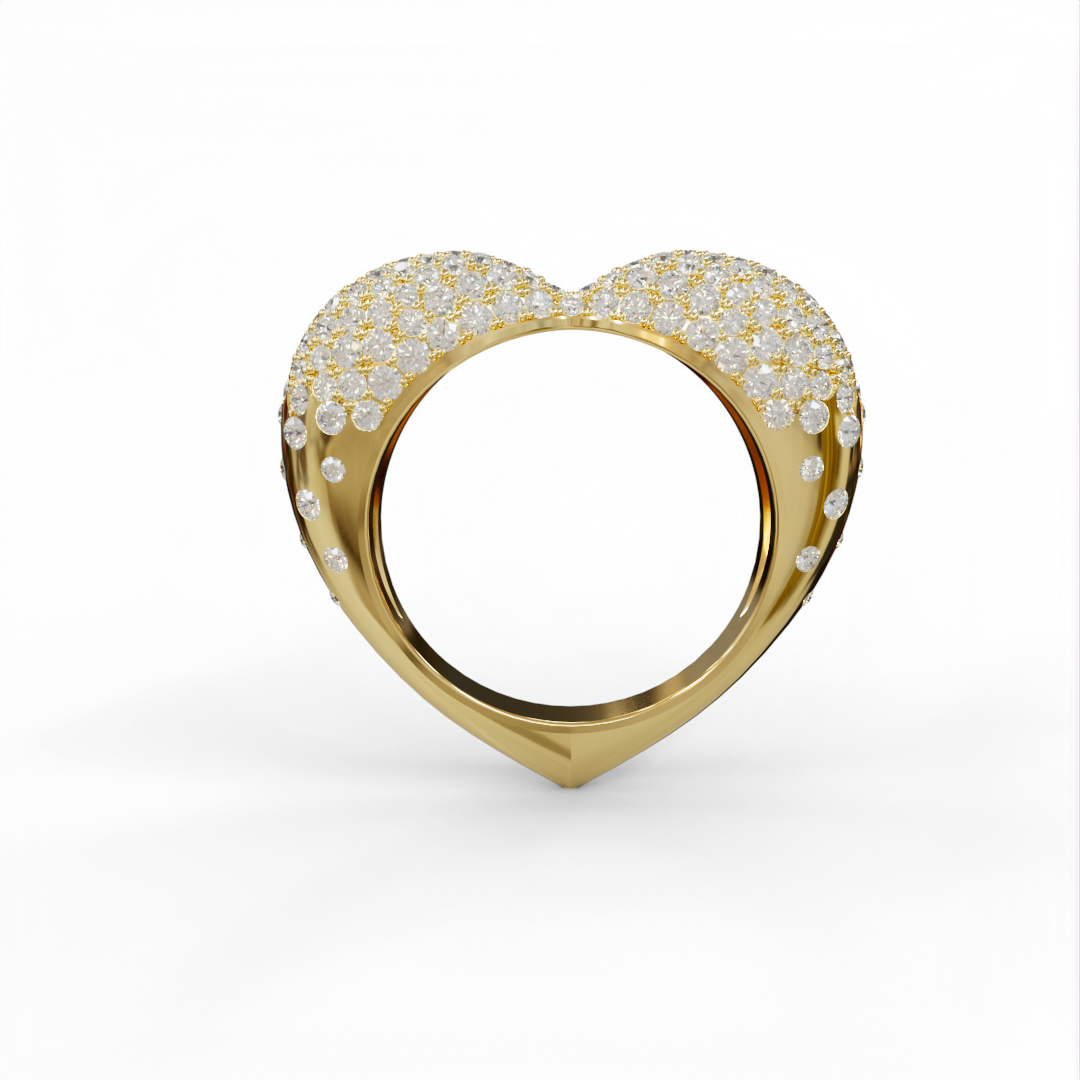טבעת לב משובצת Éternal Heart