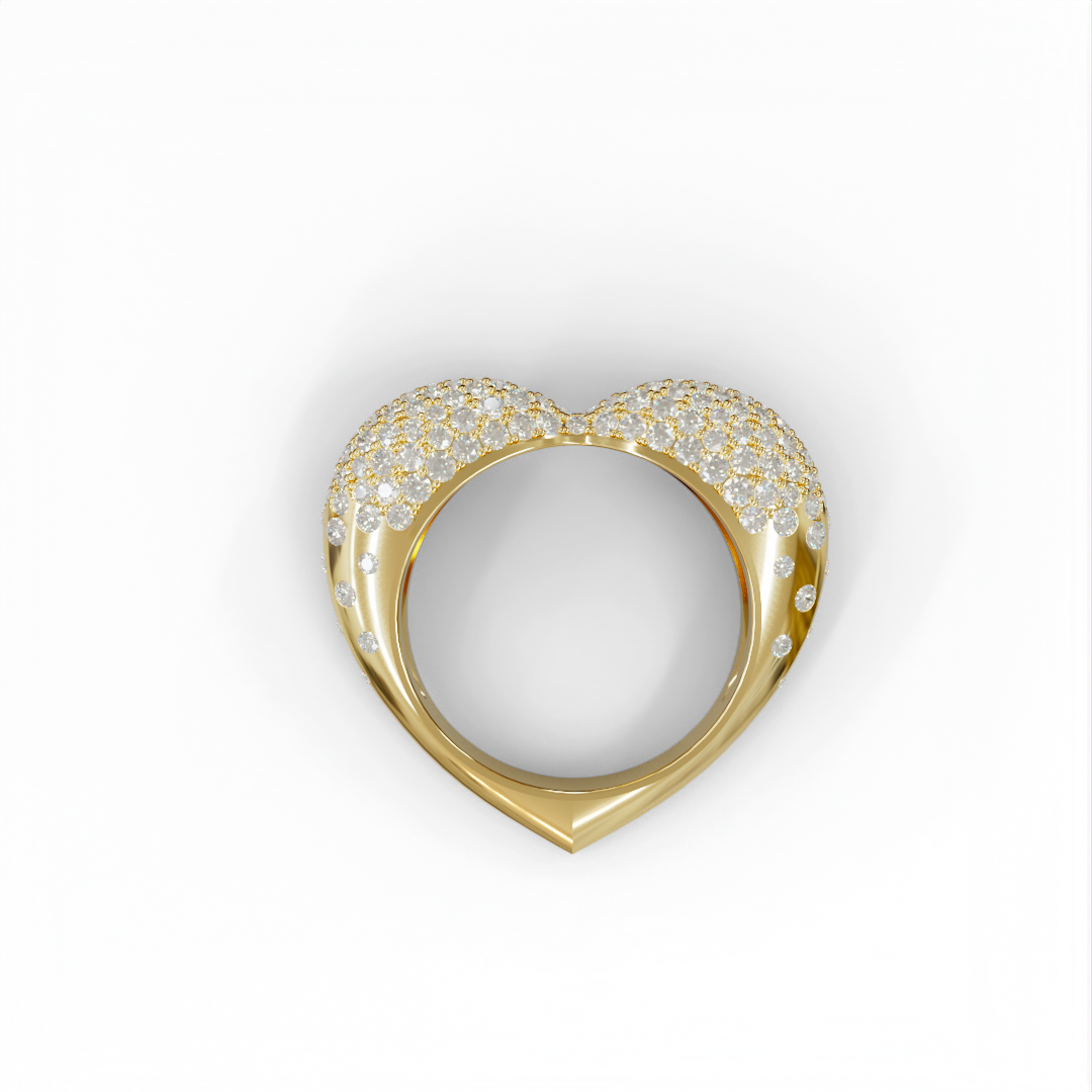 טבעת לב משובצת Éternal Heart
