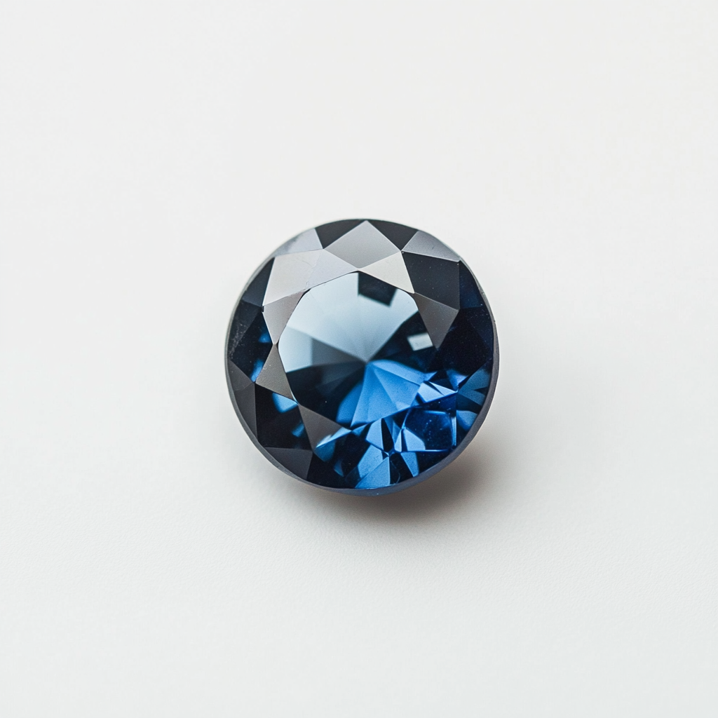 קמע מזל בתולה עם שיבוץ סוליטר של אבן המזל