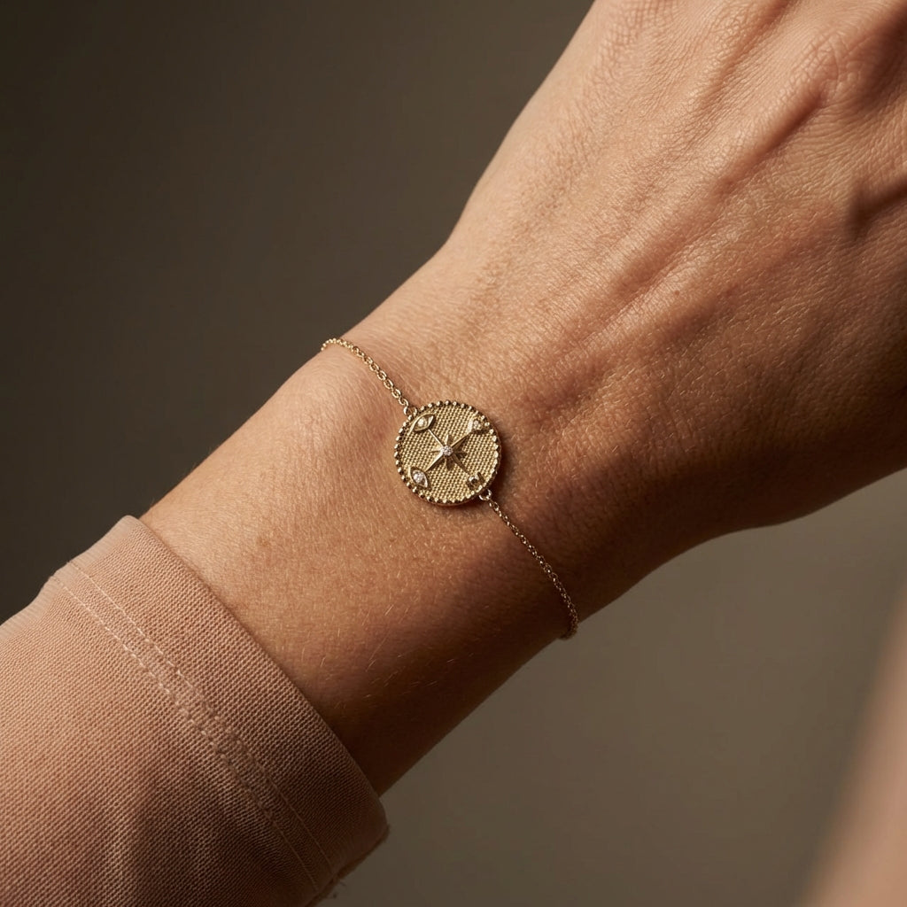 צמיד קמע מצפן פנימי